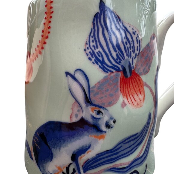 Anthropologie Sarah Gordon Bunny Mug 14.5 oz. Glazed Stoneware Woodlands Cottage - Picture 10 of 16